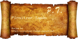 Pirnitzer Tamás névjegykártya